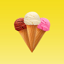 Gelato cone with one scoop